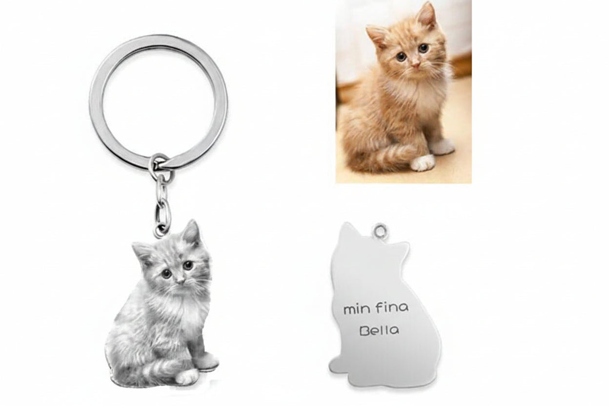 Personlig Nyckelring med graverat foto