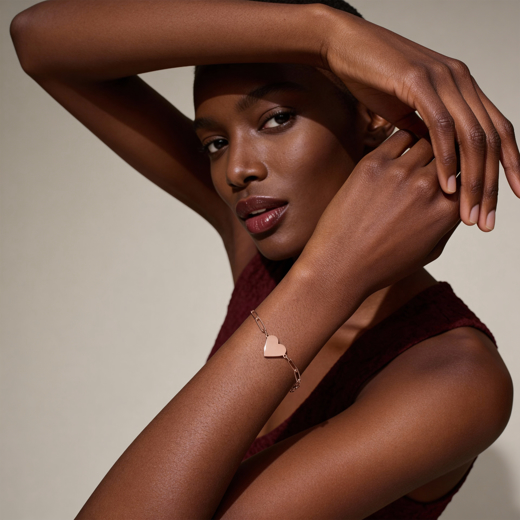 Graverbart Paperclip Heart-armband