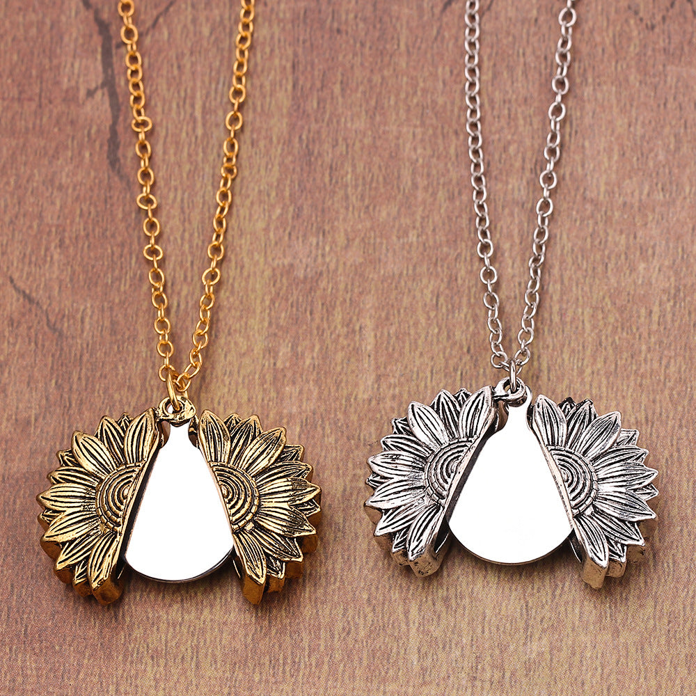 Halsband - Solros med Personlig Gravering