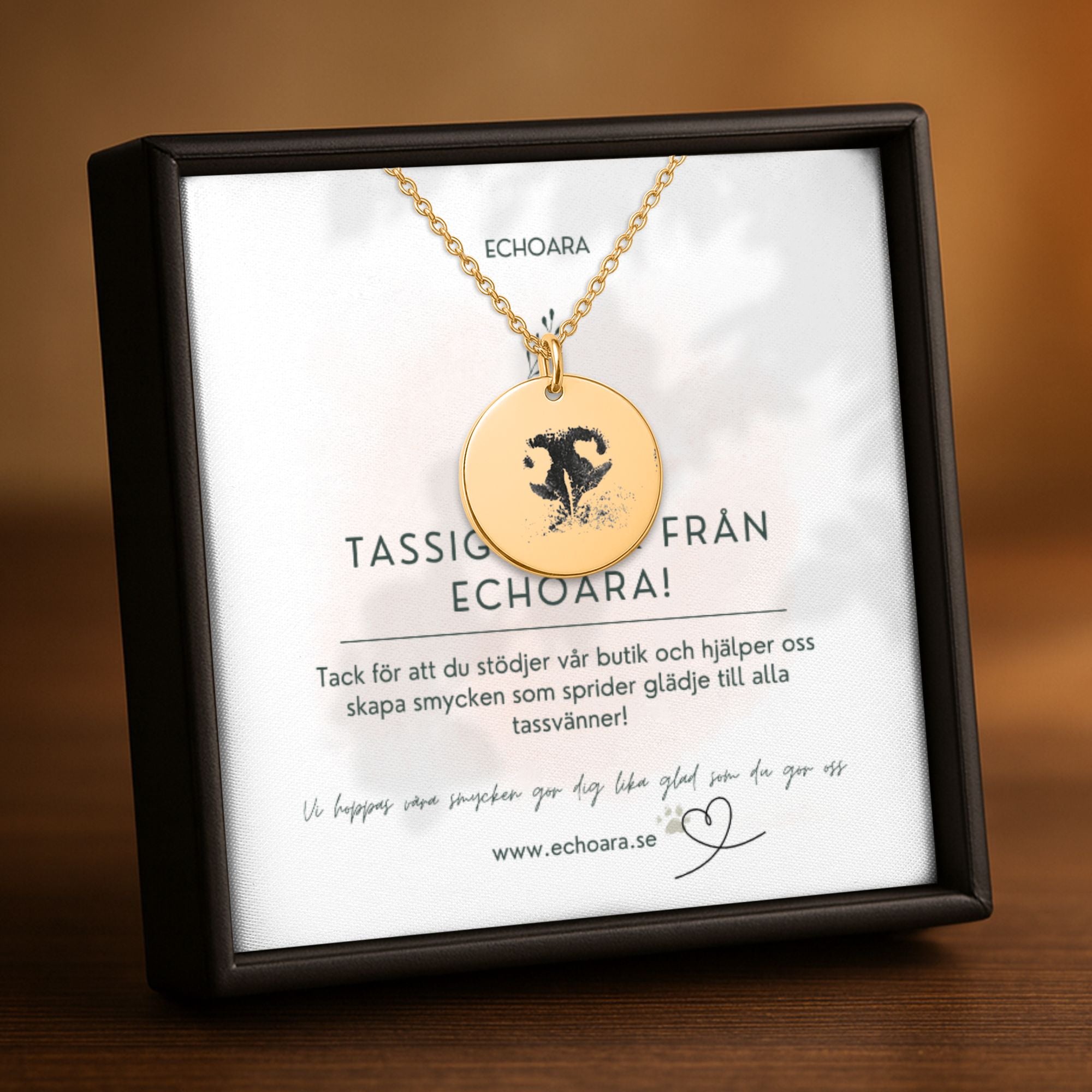 Personligt Halsband med Gravyr av Ditt Djurs Nos & Mun