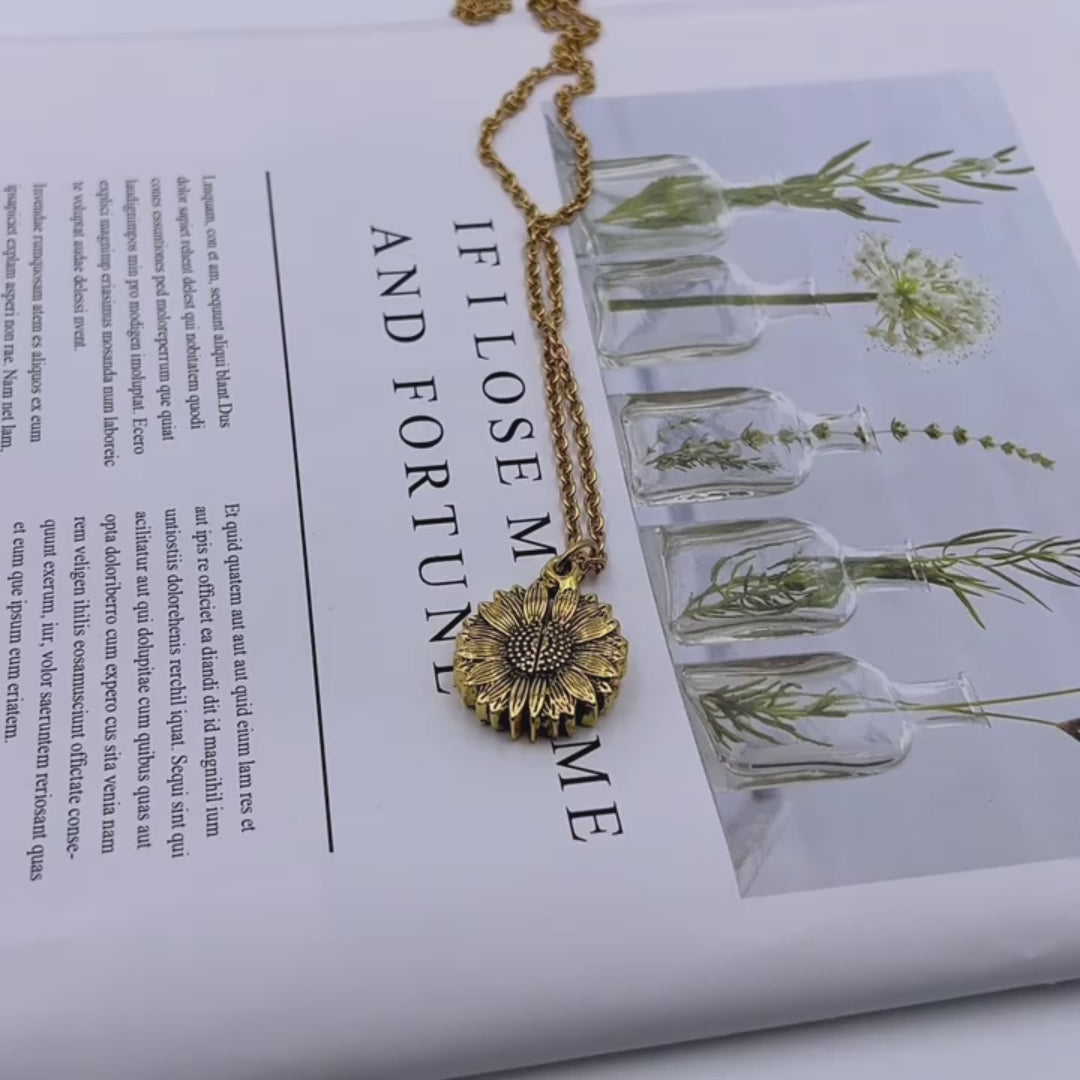 Halsband - Solros med Personlig Gravering